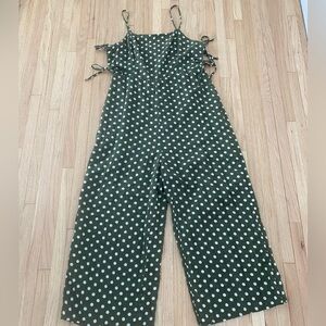 Lunik forest fairy boho hippie festival open side cropped green white romper Lg